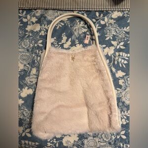 Victoria's Secret Soft Cream Faux Fur Shoulder Bag